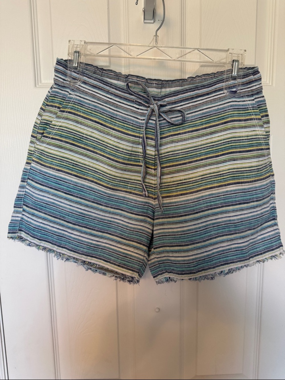 Tommy Bahama Multicolor Striped Drawstring Linen Shorts XS